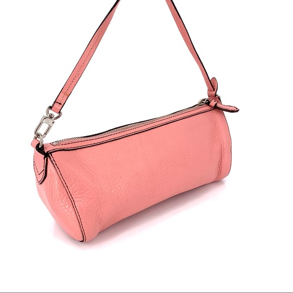 Cole Haan Pink Pebble Leather Baguete Shoulder Bag - Picture 2 of 11
